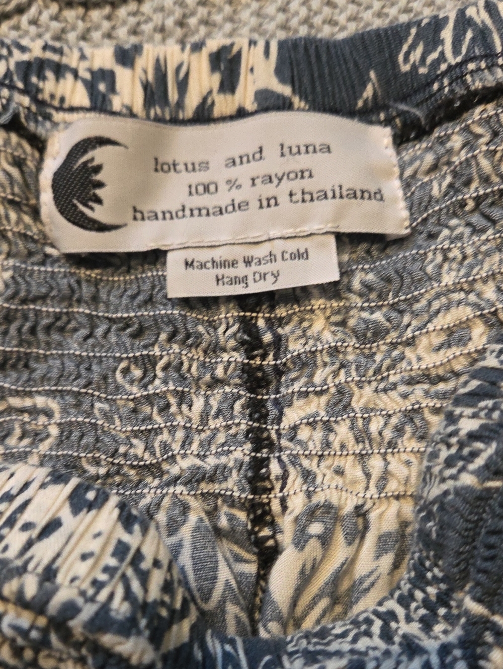 Lotus & Luna Women's Blue bohemian yoga festival Harem Patterned Pants Small - Picture 4 of 6